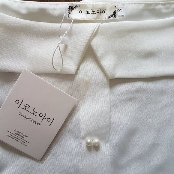 Classic & Best White Cold-Shoulder Dress, One Size - Picture 8 of 9